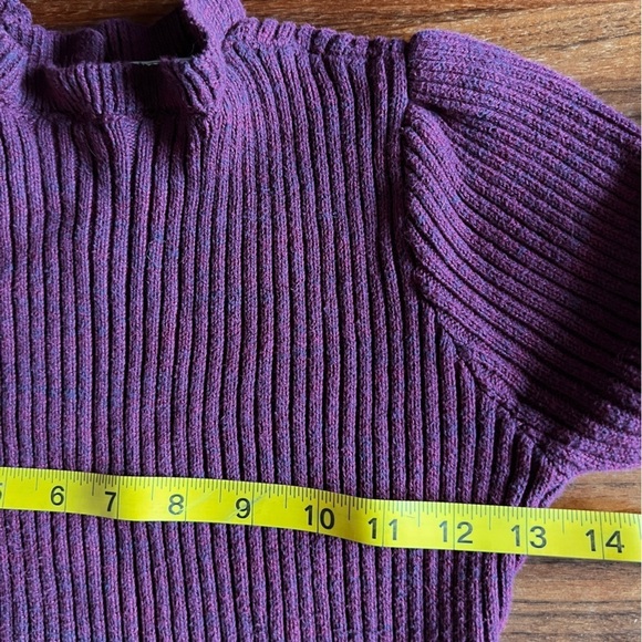Pamela Love Size S Sweater Shift Dress Maroon Ribbed Mock Neck Long Sleeves - Picture 12 of 14